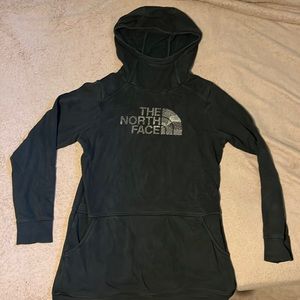 The North Face Women's Long Black Hoodie Sweater Large
